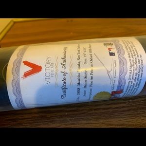 Victory Fine Art Certificate Of Authenticity